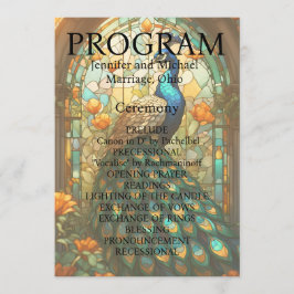 孔雀の結婚ステンドグラス・プログラムカード プログラム