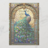 孔雀の結婚ステンドグラス・プログラムカード プログラム (裏面)