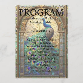 孔雀の結婚ステンドグラス・プログラムカード プログラム