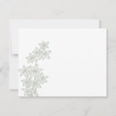 孔雀の結婚式の応答カード 出欠カード (裏面)