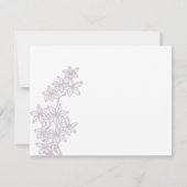 孔雀の結婚式の応答カード 出欠カード (裏面)