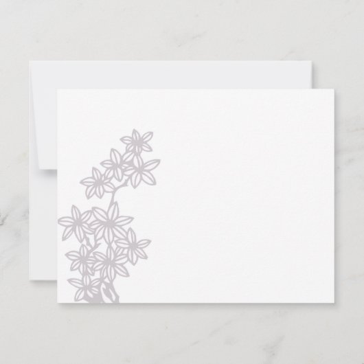 孔雀の結婚式の応答カード 出欠カード (裏面)