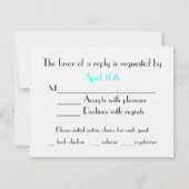 孔雀の結婚式の応答#2 出欠カード (裏面)