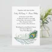 孔雀の結婚式招待状 招待状 (スタンド正面)