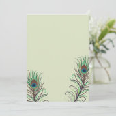 孔雀の結婚式招待状 招待状 (スタンド正面)