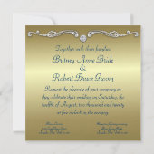 孔雀の結婚式招待状 招待状 (裏面)