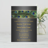 孔雀の結婚式招待状 招待状 (スタンド正面)