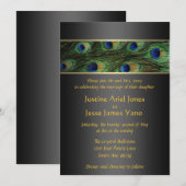 孔雀の結婚式招待状 招待状 (正面/裏面)