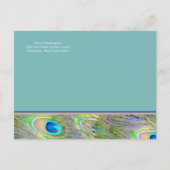 孔雀の結婚式　保存日付のお知らせ 案内ポストカード (裏面)