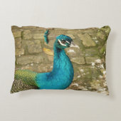 孔雀の美しい自然写真 アクセントクッション (裏面)