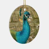 孔雀の美しい自然写真 セラミックオーナメント (右)
