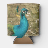 孔雀の美しい自然写真 缶クーラー (正面)