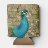 孔雀の美しい自然写真 缶クーラー (裏面)