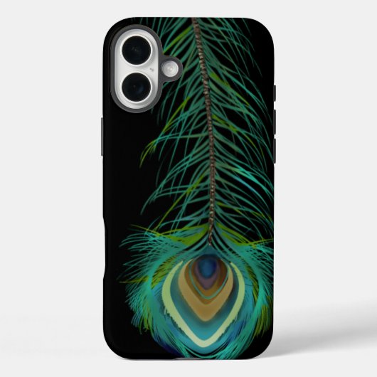 孔雀の羽あなたが選択した背景色 Case-Mate iPhoneケース (裏面)