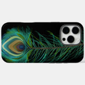 孔雀の羽あなたが選択した背景色 Case-Mate iPhoneケース (裏面 (横))