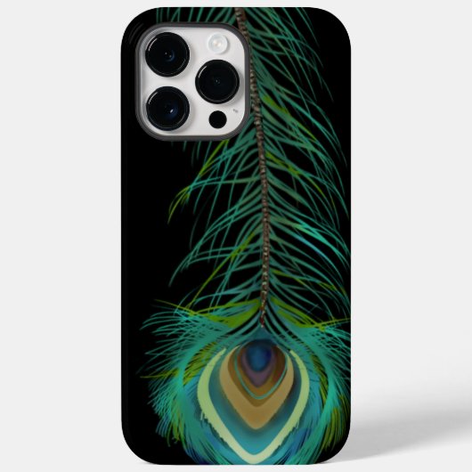 孔雀の羽あなたが選択した背景色 Case-Mate iPhoneケース (裏面)