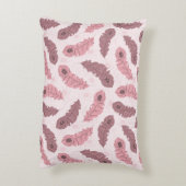 孔雀の羽が付いているパターン アクセントクッション (裏面(縦))