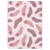 孔雀の羽が付いているパターン クリップボード (裏面)