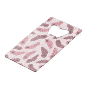 孔雀の羽が付いているパターン クレジットカード栓抜き (裏面アングル)