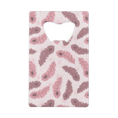 孔雀の羽が付いているパターン クレジットカード栓抜き (裏面)