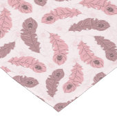 孔雀の羽が付いているパターン ショートテーブルランナー (コーナー)