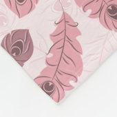 孔雀の羽が付いているパターン フリースブランケット (角)