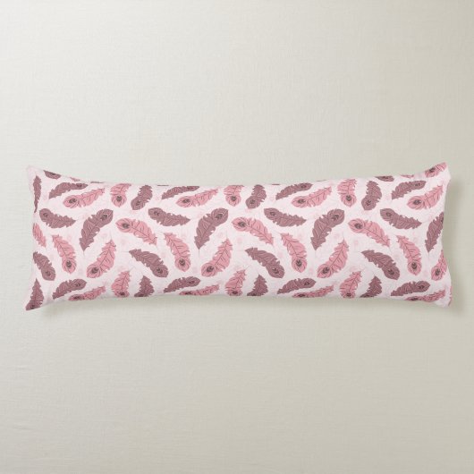 孔雀の羽が付いているパターン ボディピロー (正面)