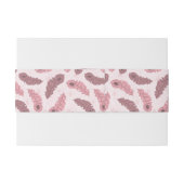 孔雀の羽が付いているパターン 招待状ベリーバンド (裏面例)