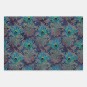 孔雀の羽が紫 ラッピングペーパーシート (正面2)