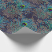孔雀の羽が紫 ラッピングペーパー (角)