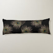 孔雀の羽が黒 ボディピロー (裏面)