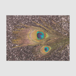 孔雀の羽とグリッター 薄葉紙