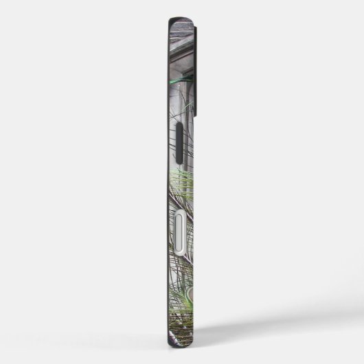 孔雀の羽とゴシック様式の窓の写真 Case-Mate iPhoneケース (裏面 / 右)