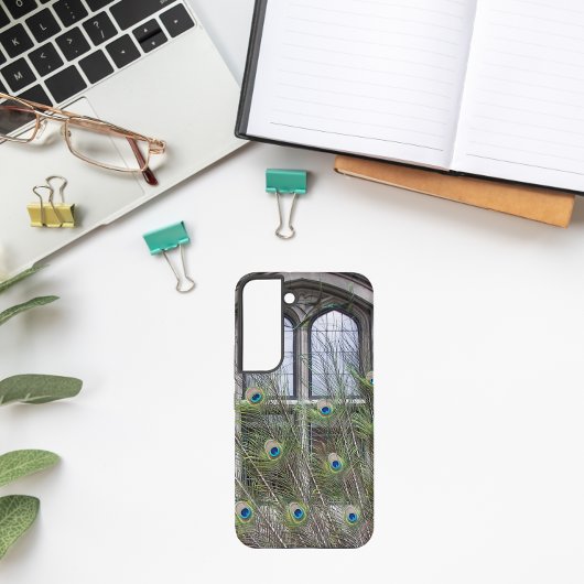 孔雀の羽とゴシック様式の窓 SAMSUNG GALAXYケース