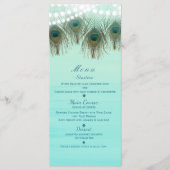 孔雀の羽とストリングライトの素朴パーティー メニュー (正面)