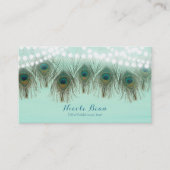 孔雀の羽とストリングラ素朴イト 名刺 (正面)