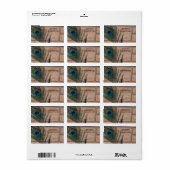 孔雀の羽とレンガの住所 シール (フルシート)