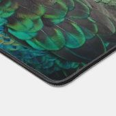 孔雀の羽と孔雀の顔Cust.デスクマット デスクマット (コーナー)