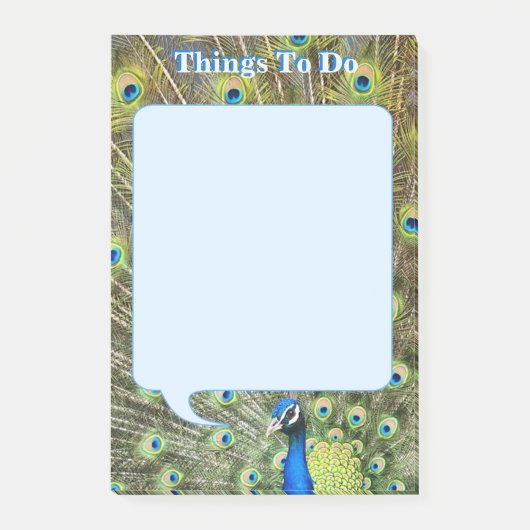 孔雀の羽と書きのこと ポストイット (正面)