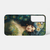 孔雀の羽に囲まれた美しい女性 SAMSUNG GALAXYケース (裏面横)