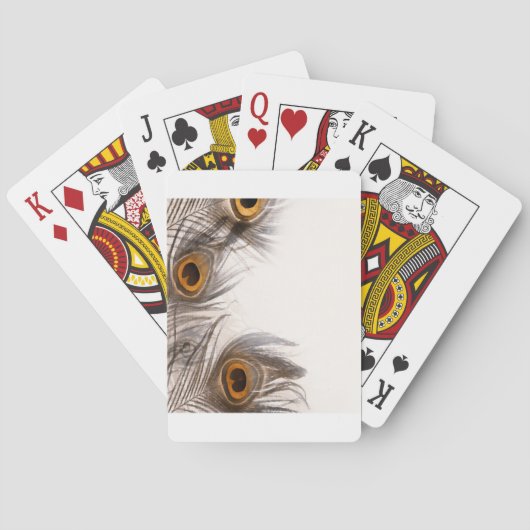 孔雀の羽のような背景 トランプ (裏面)