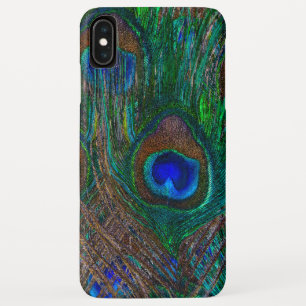 孔雀の羽のエッチングスタイル iPhone XS MAXケース