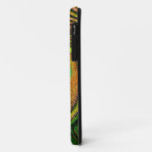 孔雀の羽のエレガントな鳥の青および金ゴールドのハート Case-Mate iPhoneケース (裏面/左)