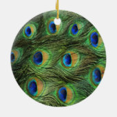 孔雀の羽のオーナメント セラミックオーナメント (裏面)