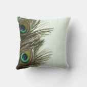 孔雀の羽のカスタマイズ可能な枕 クッション (裏面)