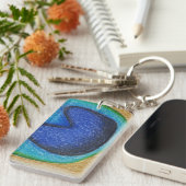 孔雀の羽のキーチェーン キーホルダー (正面右)