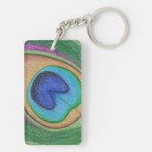 孔雀の羽のキーチェーン キーホルダー (裏面)