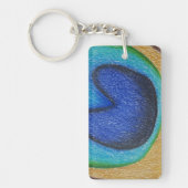 孔雀の羽のキーチェーン キーホルダー (正面)