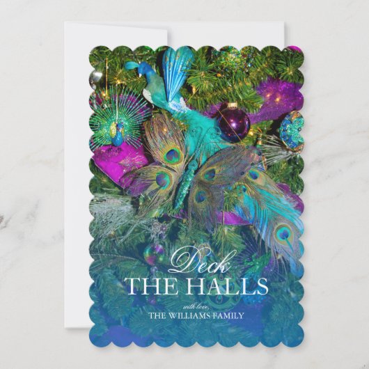 孔雀の羽のクリスマスの装飾 (正面)