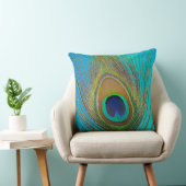 孔雀の羽のクローズアップ クッション (椅子)